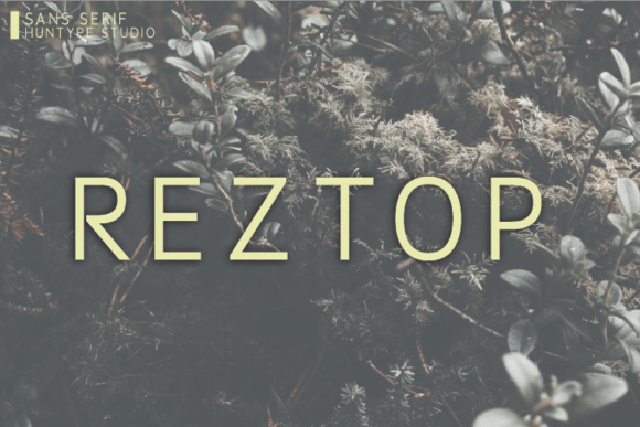 Reztop: A Neat Sans Serif Font for Campaign Design